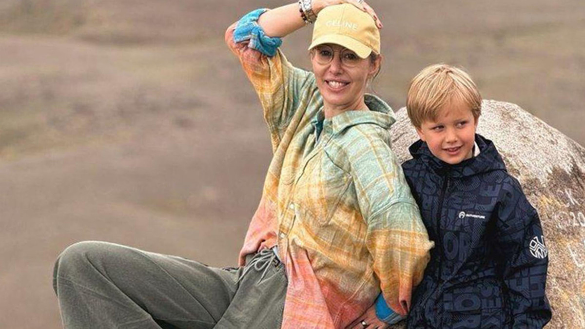 Ксения Собчак с сыном Платоном. Фото: соцсети Ксении Собчак