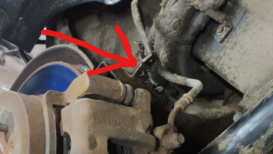 место крепления скобы