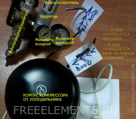 Компрессор для аэрографии, и не только, из холодильника.