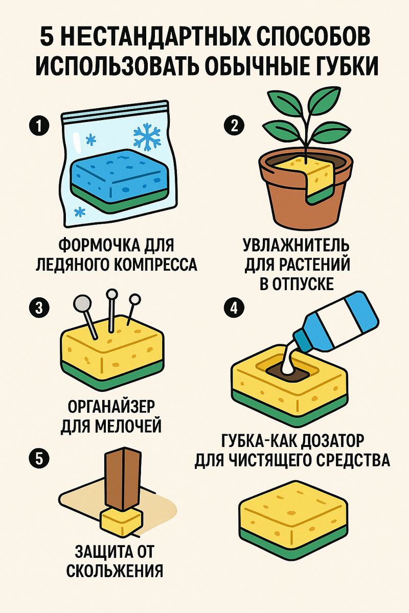 Все способы, как использовать губки