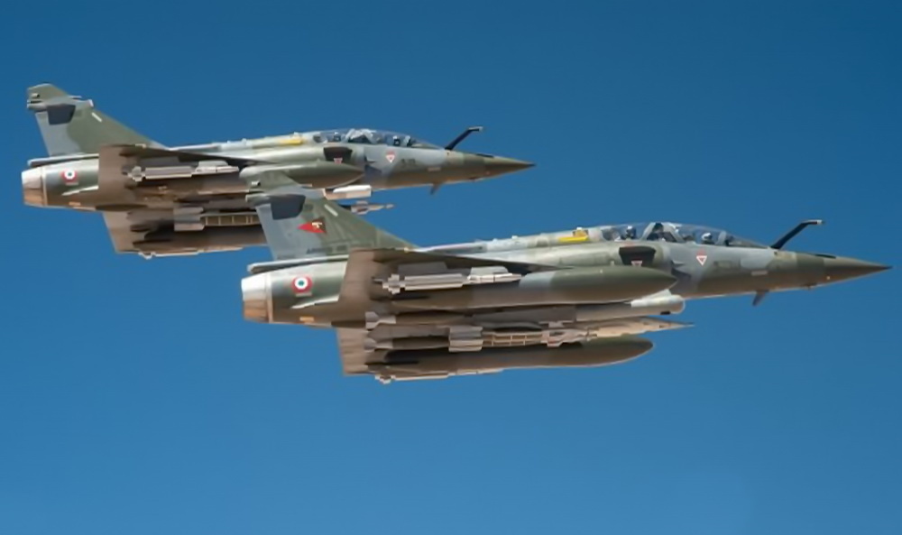 Первые кадры опытных Mirage 2000D RMV, сделанные в 2021 году. 