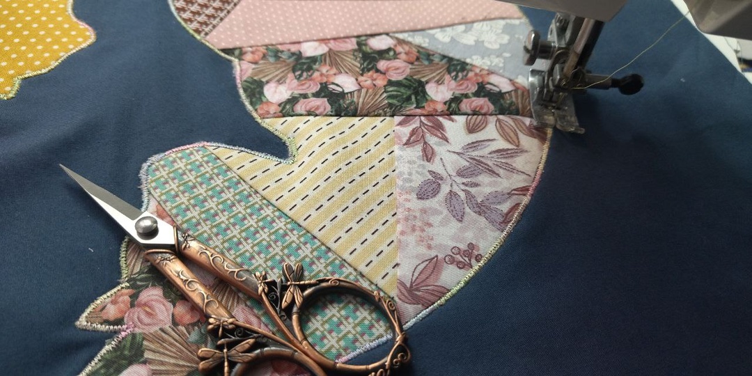 Кошка с котенком. Снова пэчворк в помощь