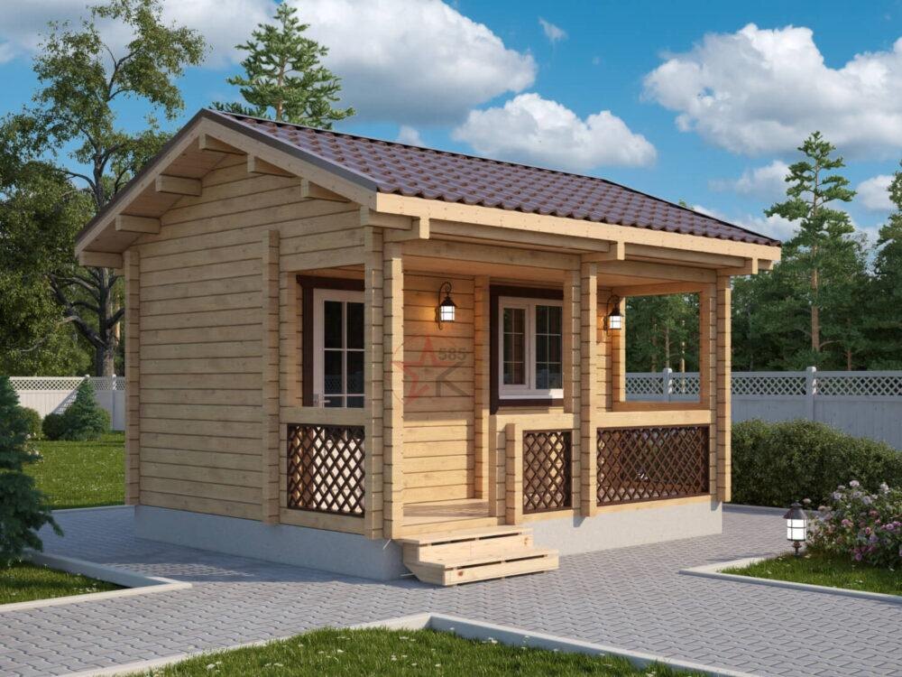 Проект одноэтажного дачного дома "Емеля"