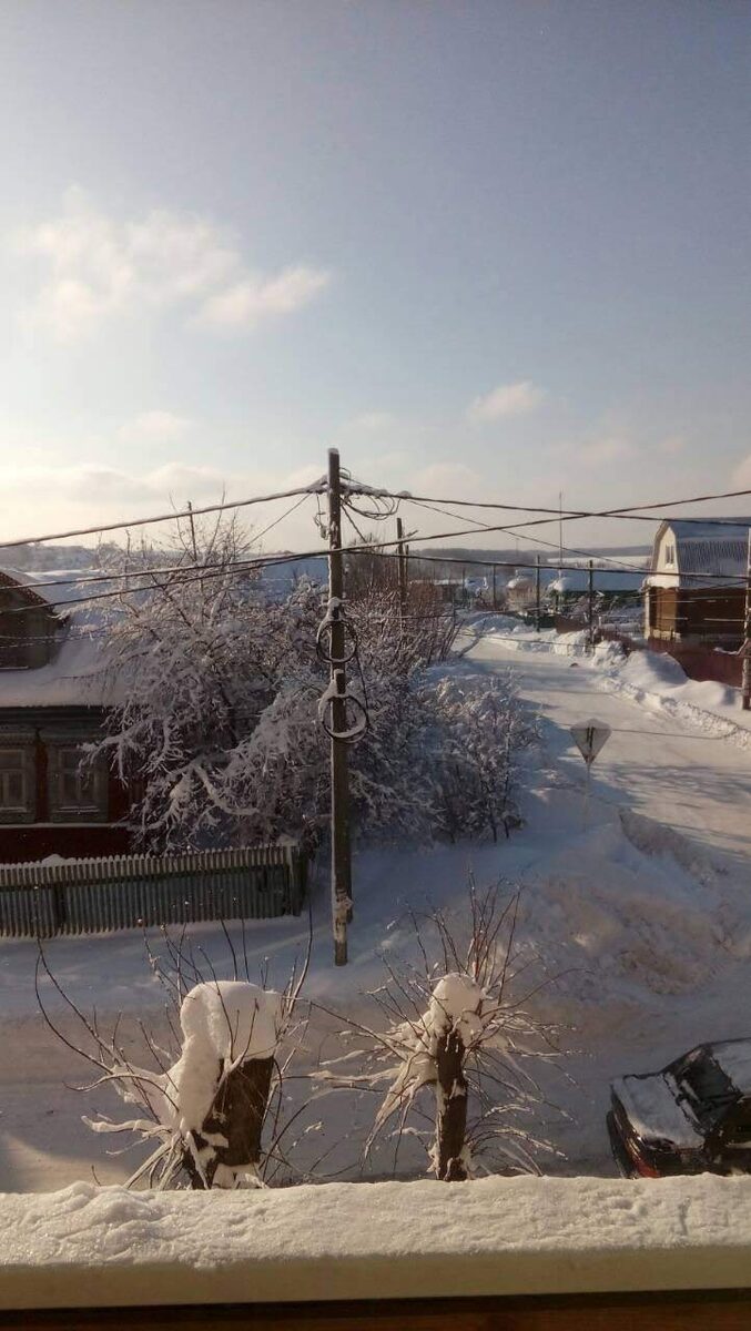 Вид из окна нашей квартиры в Лакинске.