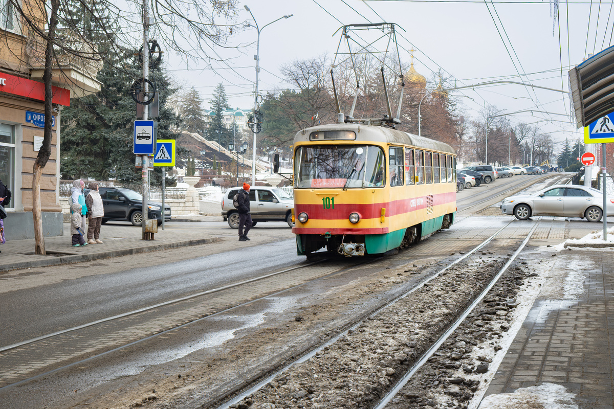 Пятигорский трамвай на проспекте Кирова