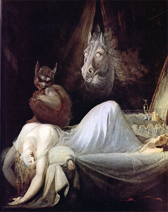 Генрих Фюсли. Ночной кошмар, 1790. Дом-музей Гёте, Франкфурт-на-Майне, Германия