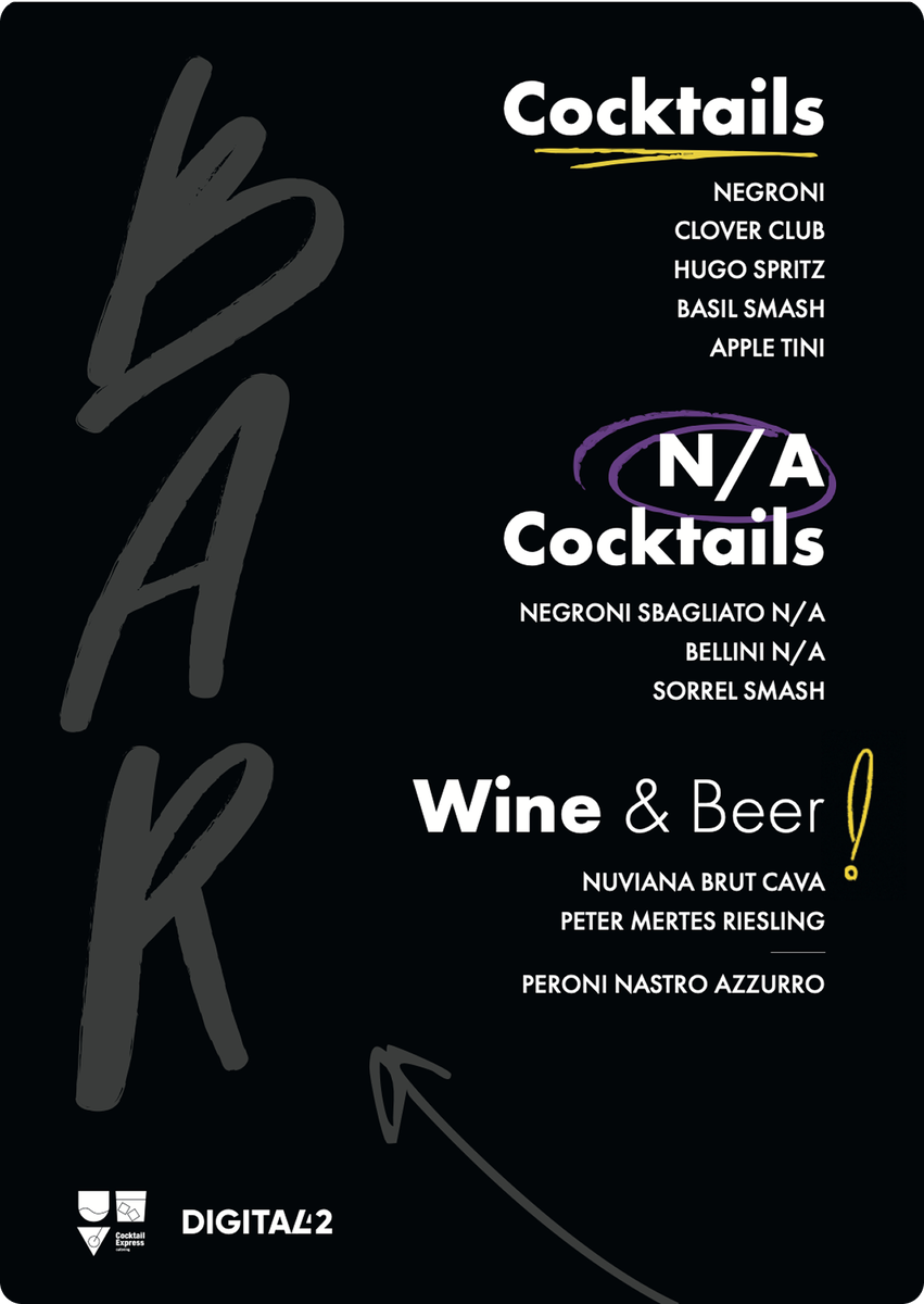 Меню для креативного агентства Digital42