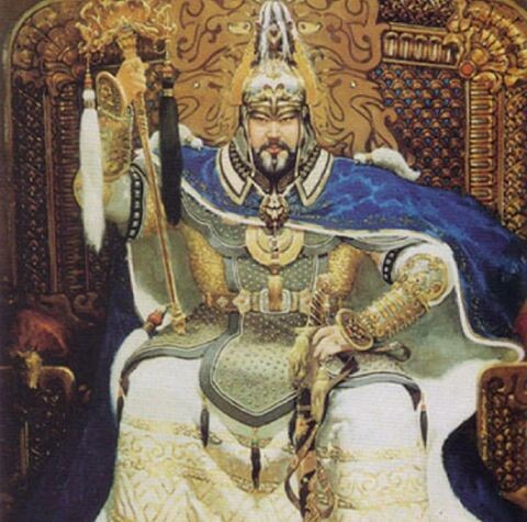 Чингисхан на золотом троне