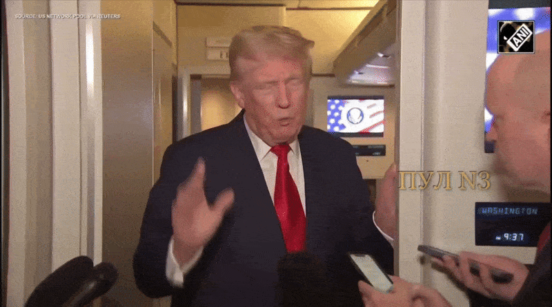"Это не моя война, а Байдена",  — лукавит Трамп. А вот если бы он, то — мы помним!  — никакой войны бы вообще не было, конечно. Видео: ТГ-канал "Пул №3"