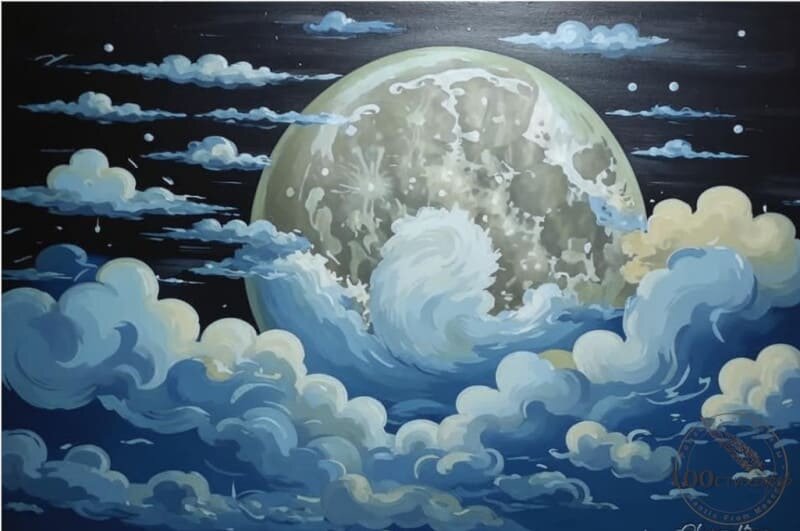 Луна в облаках