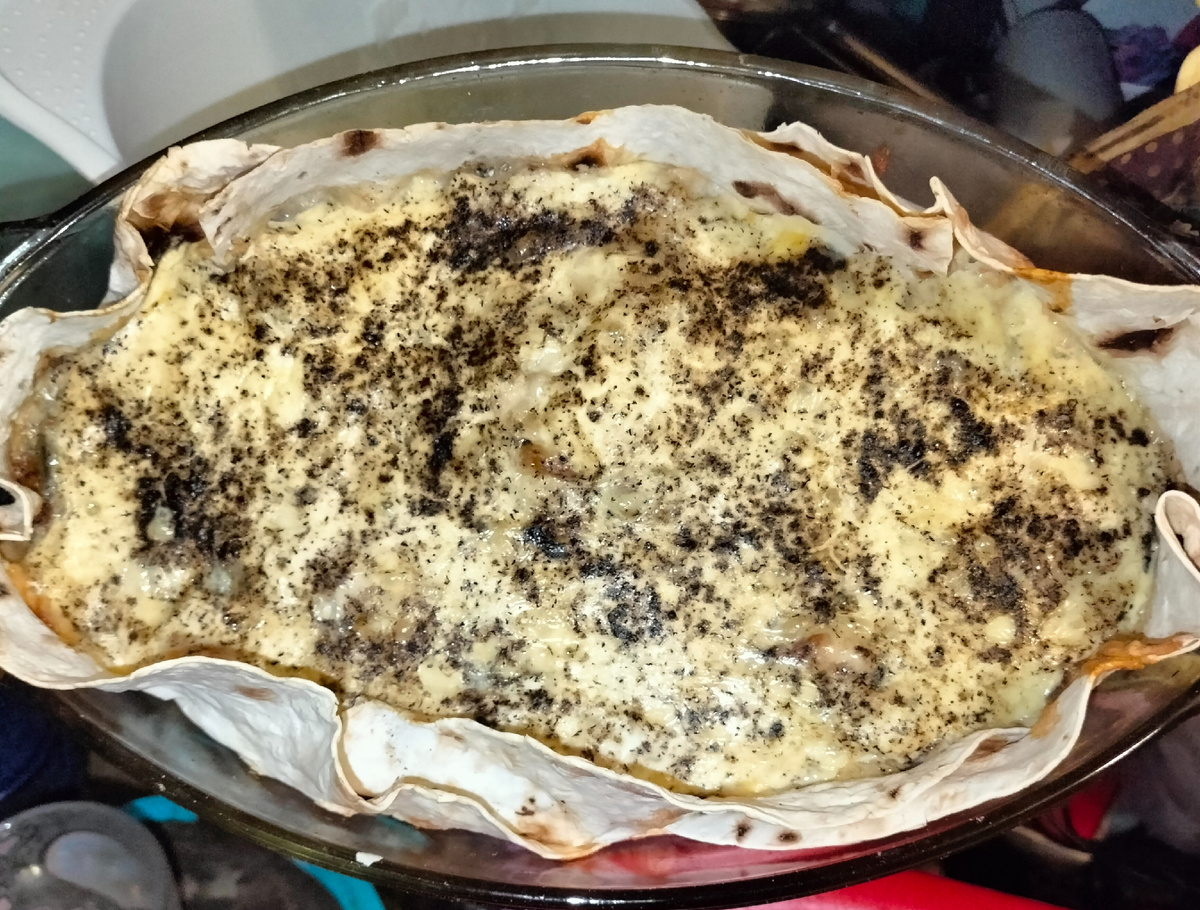 Экспериментальный рыбный КИШ в лаваше