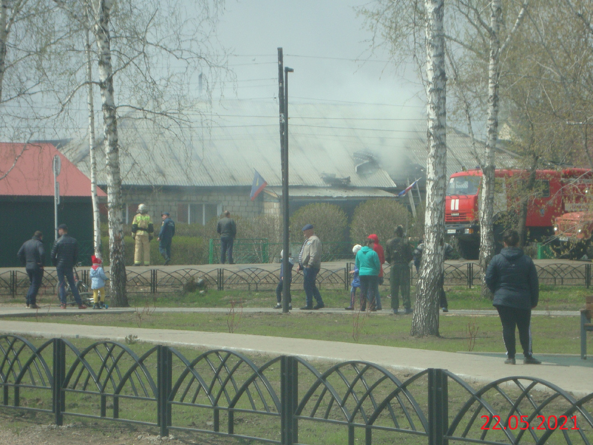 Фото пожара в здании детской школы искусств Нижнеингашского района от 22.05.2021г.