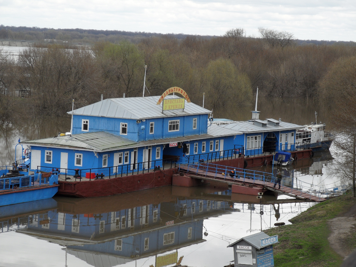 Речной вокзал, половодье, Рязань.