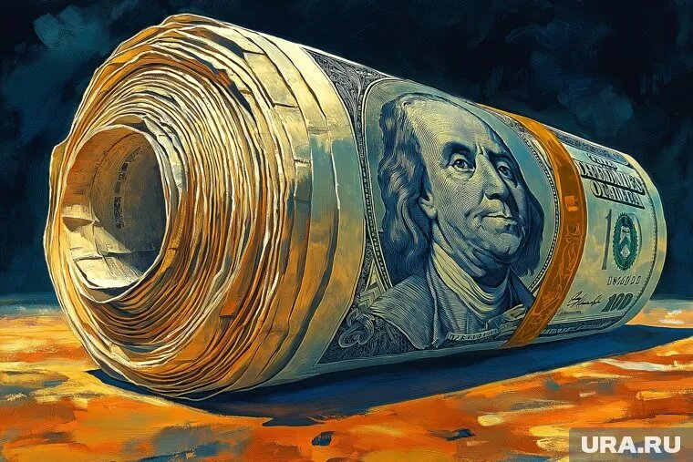 В апреле курс доллара продолжает снижаться, однако в ближайшее время он снова может вырасти. Фото: Создано в Midjourney © URA.RU
