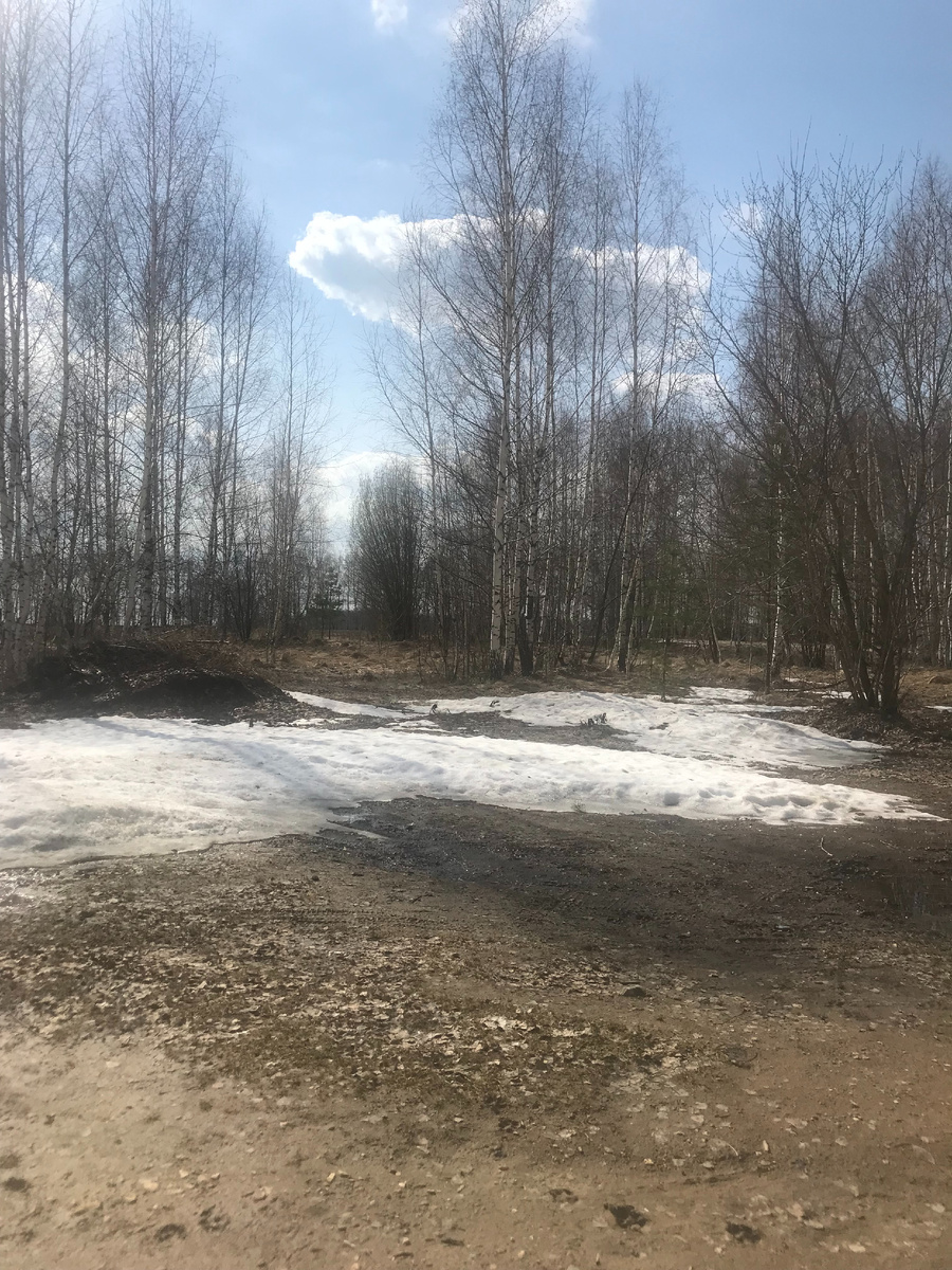 в низинах еще есть снег