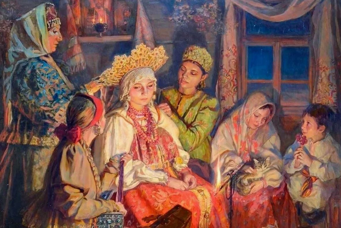 Горе невесты сраху после объявления о помолвке. Репродукцияф взята из свободных источников на просторах интеренета