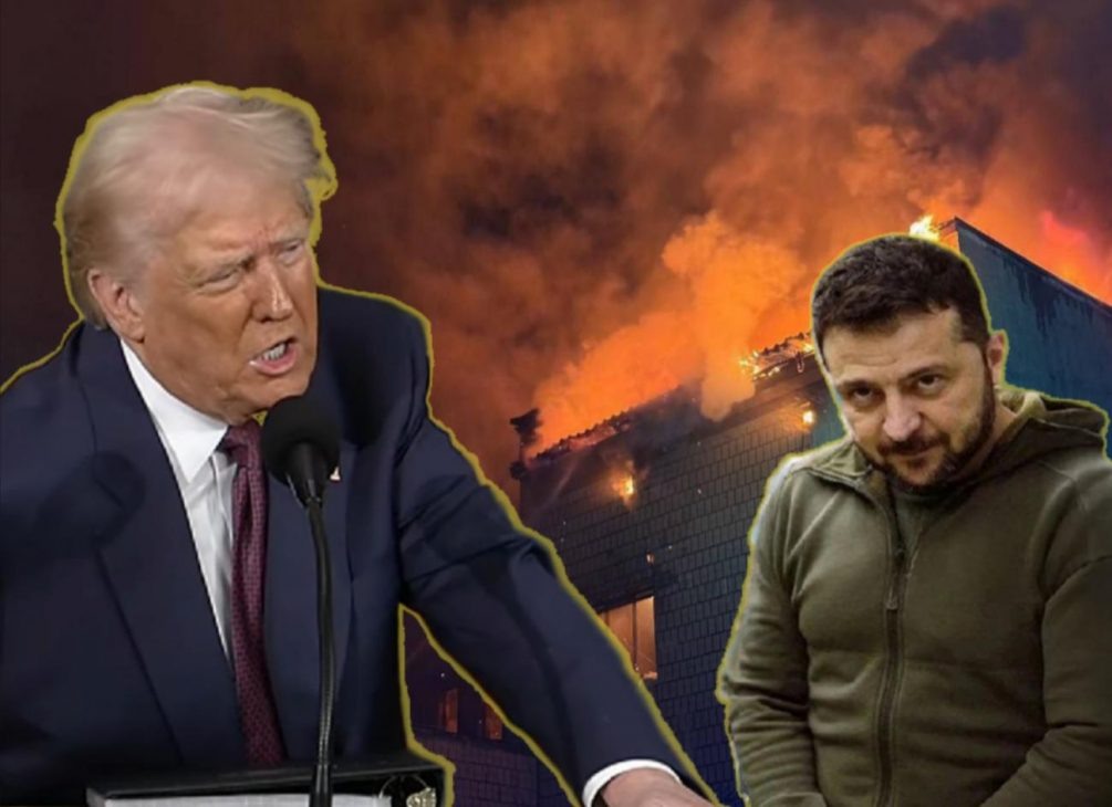   Трамп и Зеленский. Коллаж "Блокнота"