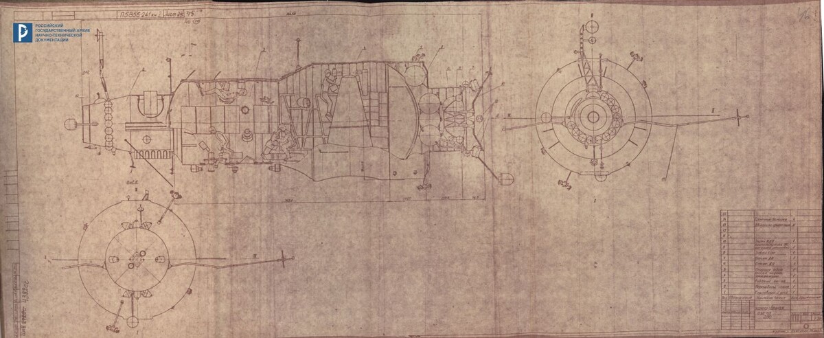 Компоновочная схема ДОС-7К. 1970. РГАНТД. Ф. 213. Оп. 5-1. Д. 219. Л. 46