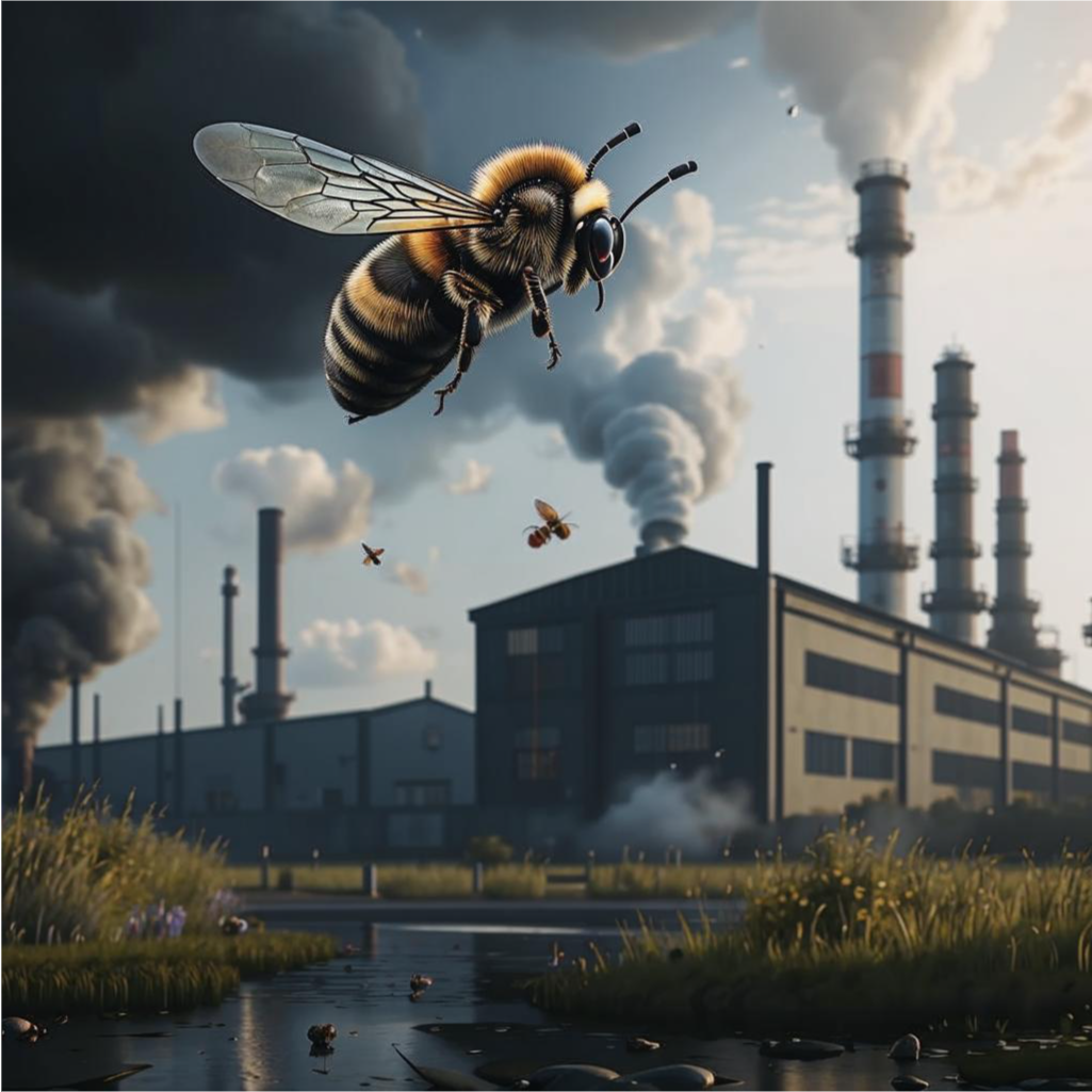 Транспортные выхлопы делают пчёл забывчивыми