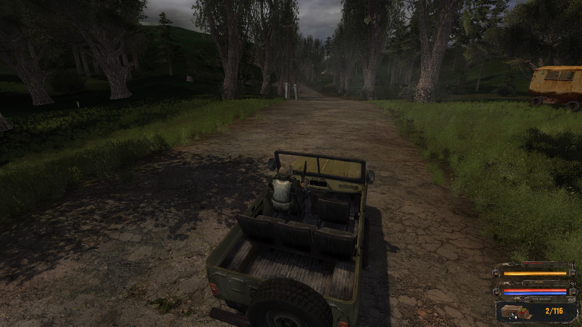 Помимо транспорта, в игре был вид от 3-го лица