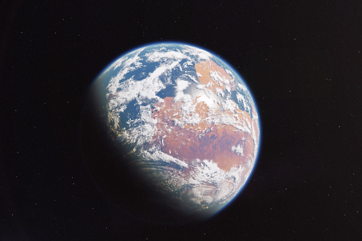 Марс 3.5 миллиарда лет назад