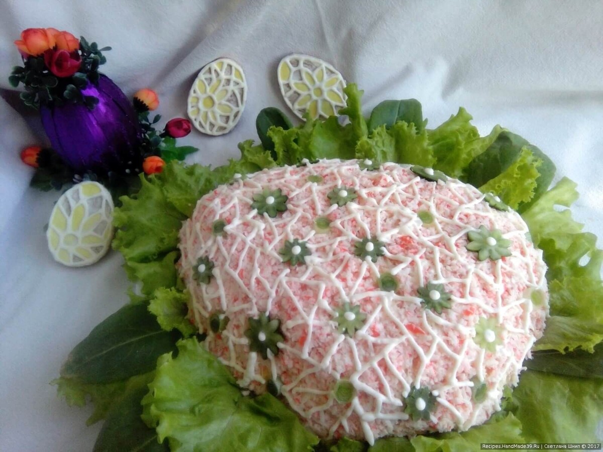 Подборка фотографий Пасхального оформления салатов