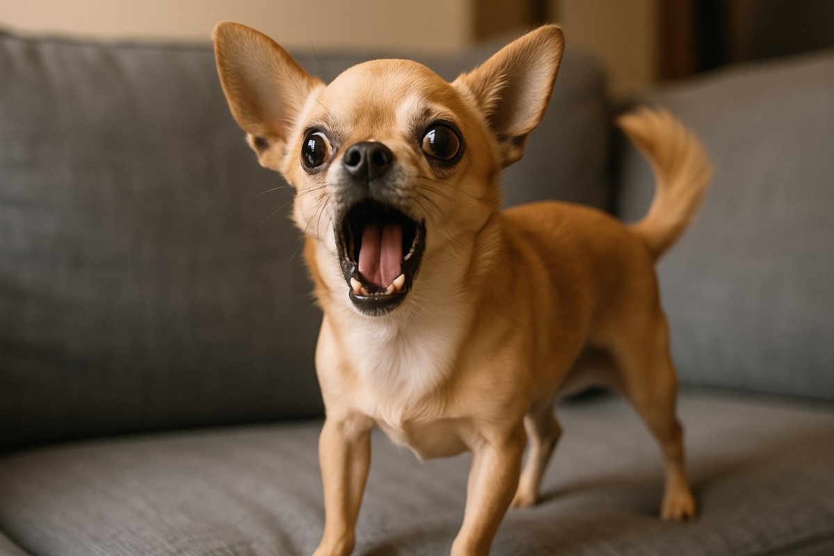 Мал, да удал! Этот взгляд говорит сам за себя – смелости чихуахуа не занимать!