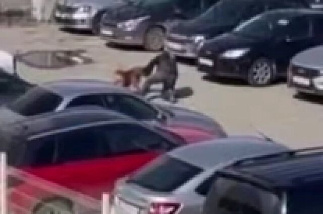    Кадр из видео, снятого из окна соседнего здания. Фото: Телеграм-канал ЧП Пермь