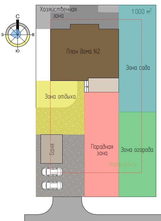 Вариант 2. Зонирование участка. 