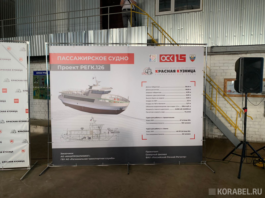 Церемония закладки пассажирского судна проекта РЕГК.126 на Красной Кузнице / Фото: Корабел.ру  📷
