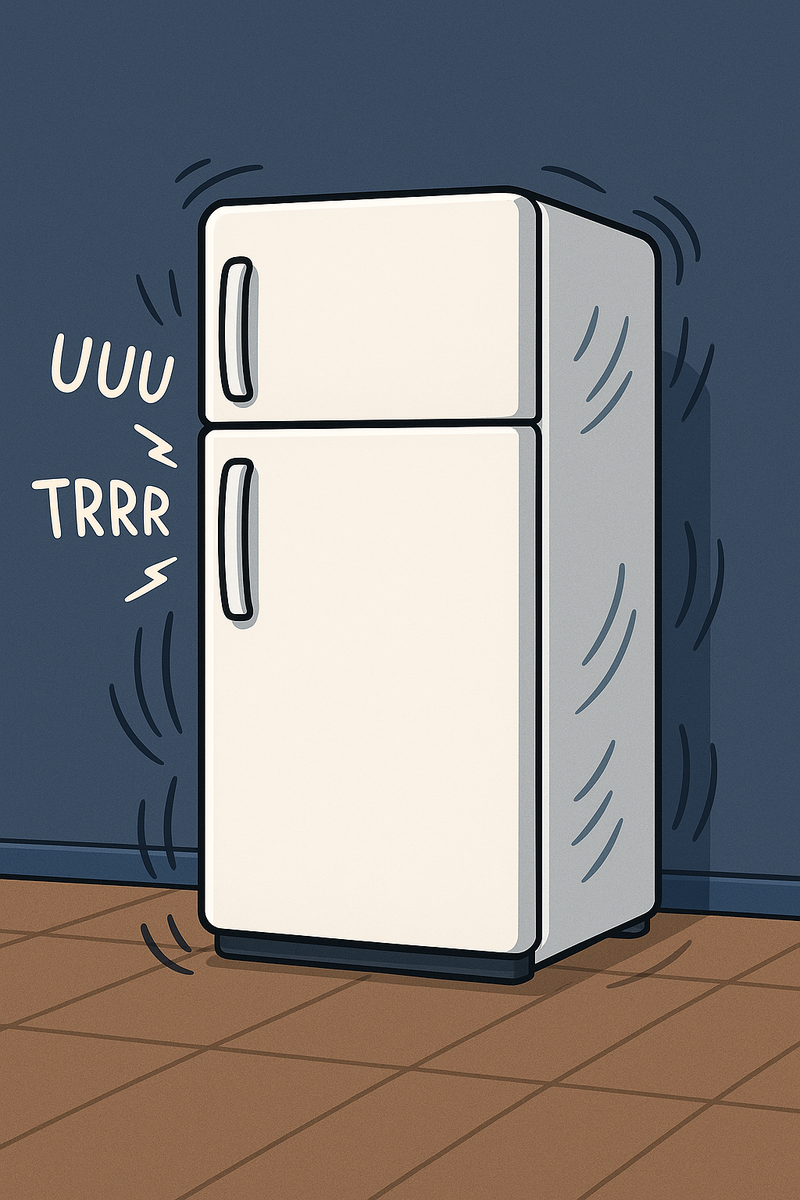 холодильник начал странно гудеть и трещать ночью