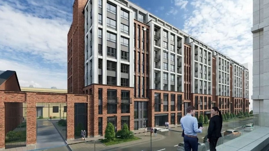    Проект жилого дома на месте снесённого цеха завода "Людвиг Нобель" на ул. Фокина Автор фото: КГА