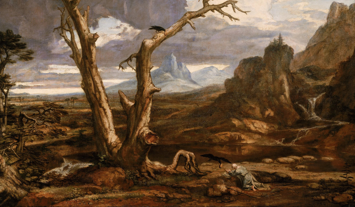 Илья в пустыне, Вашингтон Олстон, 1818г