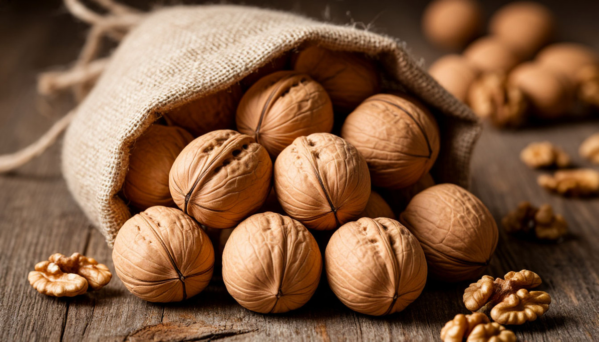 Грецкие орехи в мешке