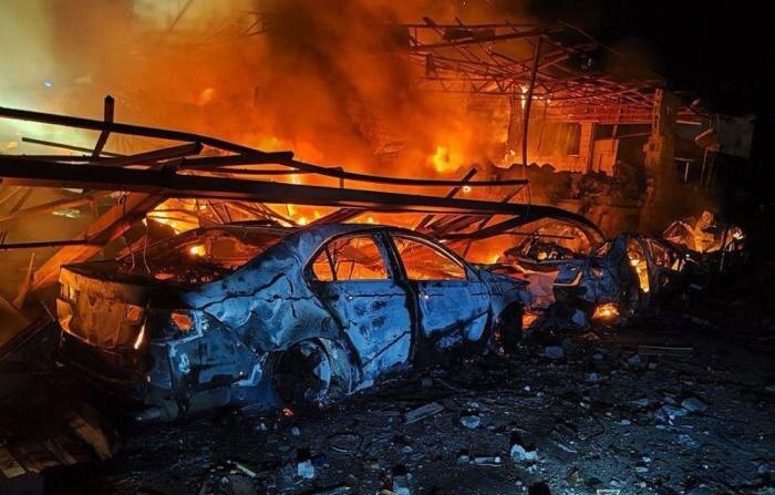 Последствия ударов Гераней в Каменском Днепропетровской области, источник Телеграм-канал Хроники Гераней