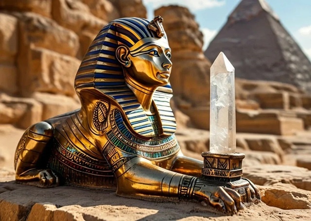 Артефакт-кристалл в лапах сфинкса