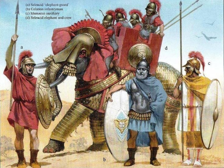 Солдаты армии Селевкидов. Современная иллюстрация.