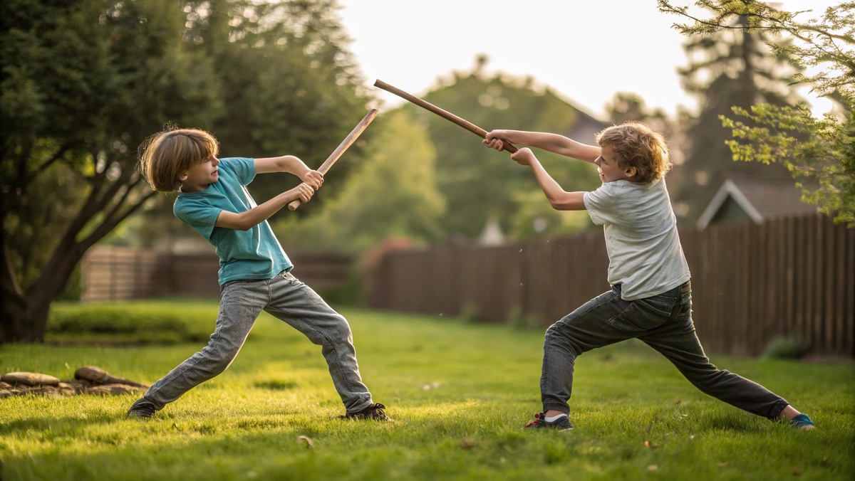 Ему очень важно доиграть в войнушку, ведь это в природе мальчиков.
