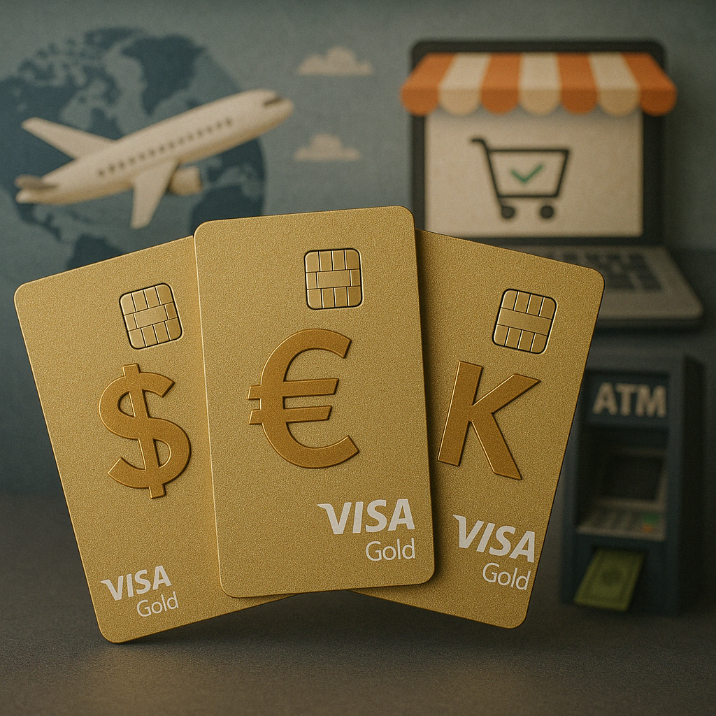 иностранная карта VISA GOLD за 9.450 руб