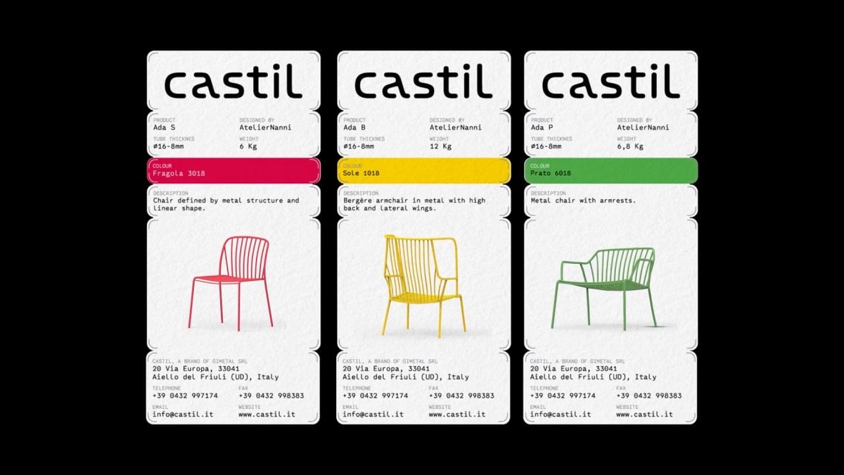 Ребрендинг Castil: типографика стала воплощением металлических конструкций мебели