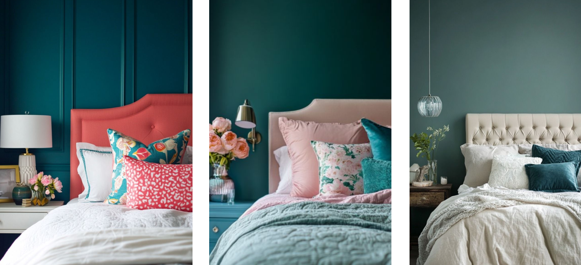 Дополнительные цвета разной насыщенности: зеленый + красный со смещением