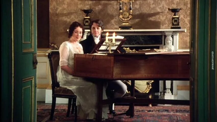 Элизабет и полковник Фицуильям в Розингс-Парке музицирует ( и флиртуют, чего уж греха таить)