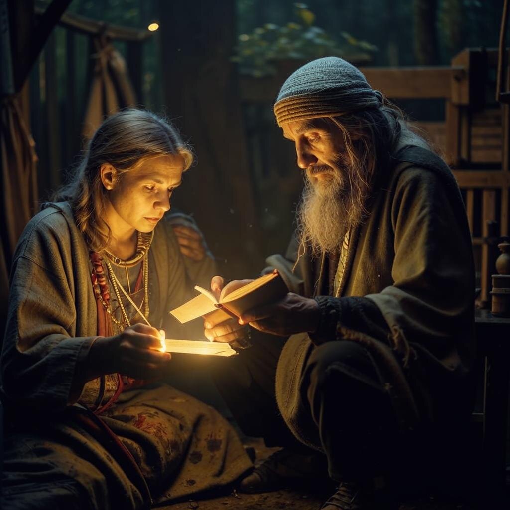 На стене висели два портрета — мужчина и женщина, написанные, казалось, не то маслом, не то углём. В женщине Людмила с ужасом узнала старуху с кладбища.