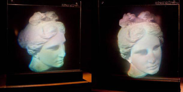 Голографическая версия древнего бюста Афродиты. / Фото: flickr.com