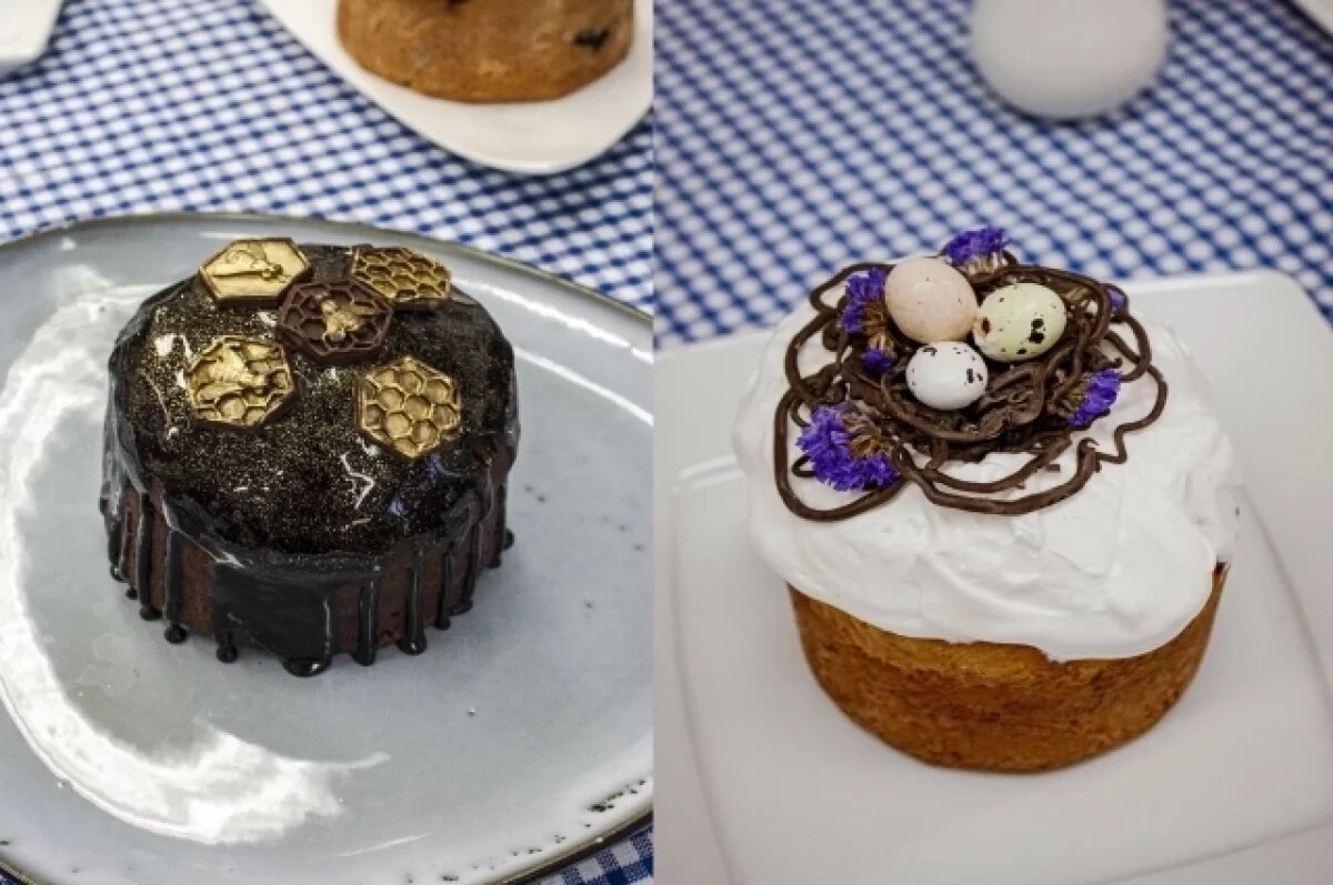    Шоколадный панеттоне и кулич на желтках.