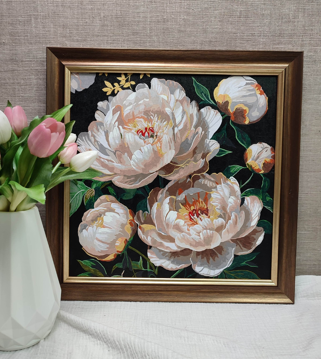 Оформление картины на подрамнике в раму от багетной мастерской Галерея РА