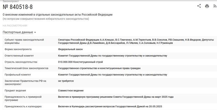 Законопроект № 840518-8. Источник: sozd.duma.gov.ru.