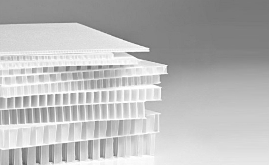 Полипропиленовые соты в разрезе