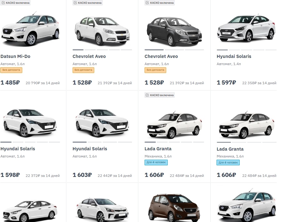 Разнообразие машин для аренды в Сочи от Localrent