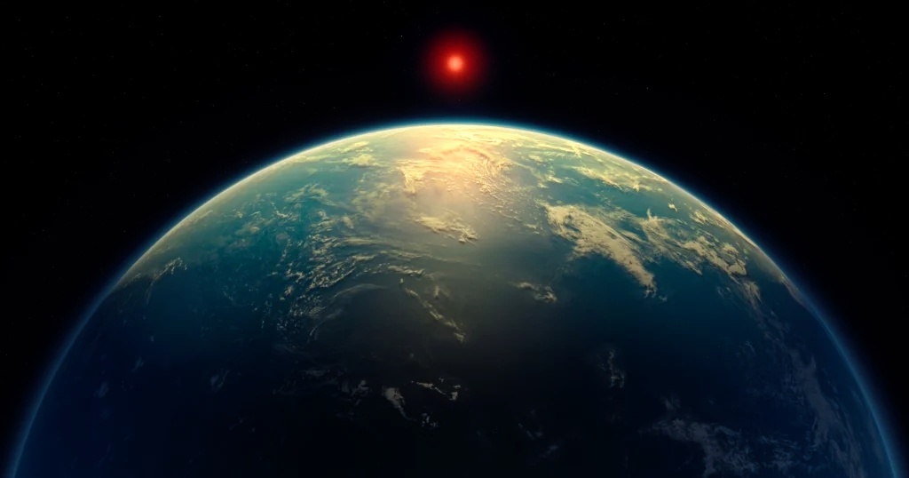 Экзопалнета K2-18b в представлении компьютерной модели.